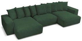 Зелен ъглов диван от рипсено кадифе Voltaire – Bobochic Paris