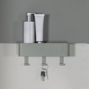 Зелено-сива метална стенна закачалка с рафт Dax Play - Spinder Design