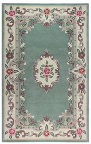 Зелен вълнен килим , 120 x 180 cm Aubusson - Flair Rugs