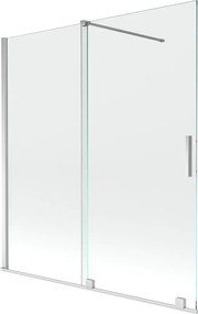Mexen Velar параван за вана, 2-крилен плъзгащ се, 150 х 150 см, прозрачен, хром - 896-150-000-01-01
