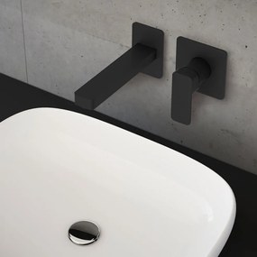 Вградена Кран за тоалетна Eurorama Quadra 2 holes-Black Ματ