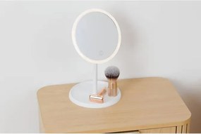 Огледало за баня 5five, LED, 19x16x30.3 cm, Бяло