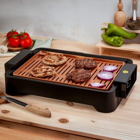 Бездимна скара Oliver Voltz OV51015L, 1500W, 37x24 см, Незалепващо покритие, Черен/Оранжев