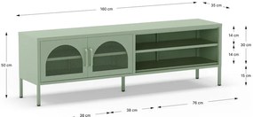 Маса за телевизор в цвят мента 160x50 cm Diora – Marckeric