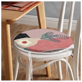 Възглавница за стол ø 42 cm Illustrated Flower – Mila Home