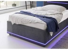 Тъмносиво тапицирано детско легло 120x200 cm без ламелно дъно Circle – Meise Möbel