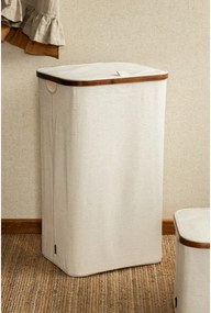 Кремав текстилен кош за пране Bamboo/Linen – Bigso