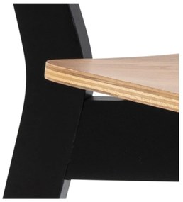 Трапезен стол в дъбов декор в черно и натурално Roxby - Actona