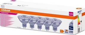 Комплект от 5 LED крушки MR16 GU5,3/2,6W/12V 2700K 36° - Osram