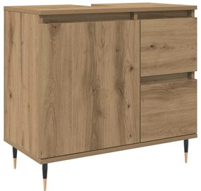 857224 vidaXL Шкаф за баня Artisan Oak 65x33x60 cm Инженерна дървесина