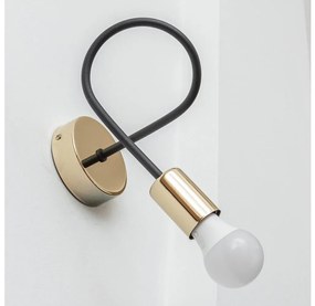 Стенно осветително тяло OXFORD 1xE27/15W/230V златисто/черно