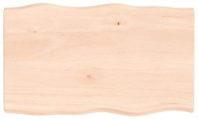 363888 vidaXL Плот за маса 100x60x(2-4) см необработено масивно дърво жив ръб