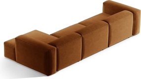 Ъглов диван в тухлен цвят (десен ъгъл) Bergamo – Cosmopolitan Design