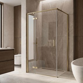 Душ кабина Rea Bruno 100x80 Brush Gold