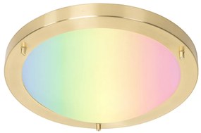 Интелигентна таванна лампа златиста 31 см IP44 с WiFi A60 - Yuma