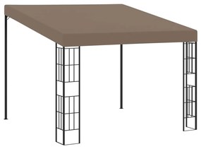 Шатра за стенен монтаж, 3x3 м, таупе, текстил