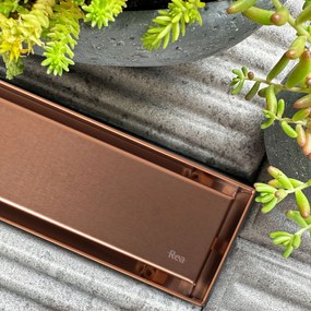 Линеен отводнител REA Neox pro Brushed Copper 100