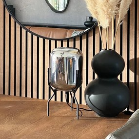 Интелигентна дизайнерска настолна лампа черна с опушено стъкло с wifi A60 - Bliss