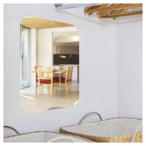 Огледален самозалепващ се стикер Правоъгълник, 42 x 27 cm - Ambiance