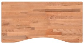 356048 vidaXL Плот за бюро 80x(36-40)x1,5 см масивно дърво бук