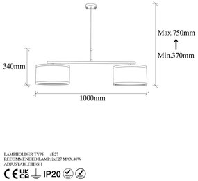 Висящо осветително тяло в златисто Way – Opviq lights