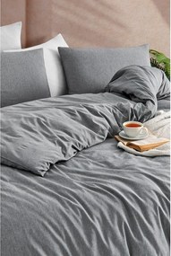 Антрацитно единично спално бельо 140x200 cm Yarn Dyed – Mijolnir