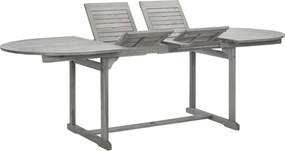 316572 vidaXL Градинска трапезна маса, (160-240)x100x75 cм, акация масив