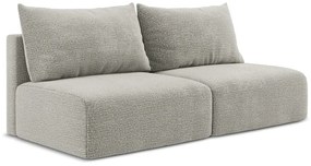 Светлосив разтегателен диван с място за съхранение 216 cm Kalena – Makamii