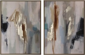 Печатни/с ръчно рисувани елементи картини в комплект 2 бр. с включена рамка/върху платно 60x80 cm Gallery – Bizzotto