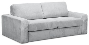 Светлосив разтегателен диван от рипсено кадифе 195 cm Nona – Makamii