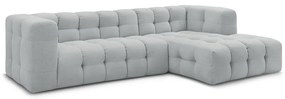 Светлосив ъглов диван (десен ъгъл) Cloud – Bobochic Paris