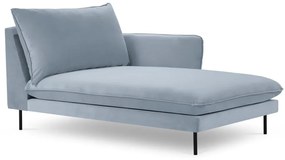 Светлосиньо кадифено кресло за отдих (десен ъгъл) Vienna - Cosmopolitan Design