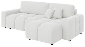 Бял разтегателен ъглов диван (променлив) Luki – Ropez