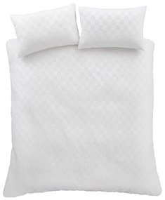 Бяло спално бельо за двойно легло 200x200 cm Waffle - Catherine Lansfield