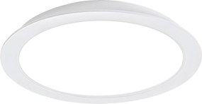 3166 Shaun, вградена пластмасова кръгла лампа за таван, бяла, LED 24W 2400lm 4000K, D220mm, H26mm