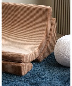 Кафяв детски стол от рипсено кадифе Moon – Wigiwama