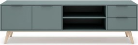 Маса за телевизор сиво-зелена 180x53x40 cm Pisco – Marckeric