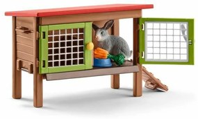 Комплект Животни от Фермата Schleich Rabbit Hutch Заек Пластмаса