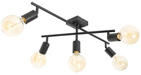 Модерен прожектор черен 5-светлина - Facil