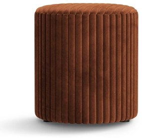 Табуретка от рипсено кадифе в тухлен цвят Dia – Micadoni