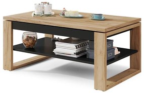 Холна маса NEA с повдигаем плот и рафт, дъб крафт/черно