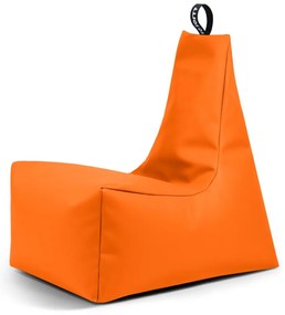 Оранжев пуф от изкуствена кожа Icy XL – So Soft?