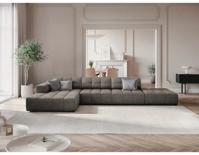 Тъмносив ъглов диван (ляв ъгъл) Chicago – Cosmopolitan Design