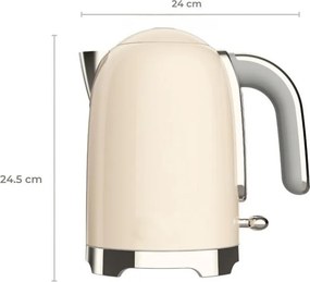 Електрическа кана за вода Swiss Haus SH-SWK2027, 2000W, 1.7 л, 360° основа, Филтър, Скрит нагревател, Двойни стени, Кремав