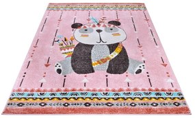 Розов детски килим 160x235 cm Panda - Hanse Home