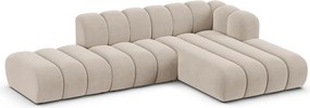 Бежов ъглов диван (десен ъгъл) Lupine – Micadoni Home
