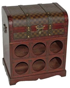 Кафяв шкаф за вино за 6 броя бутилки 41x48 cm – Deco Pleasure