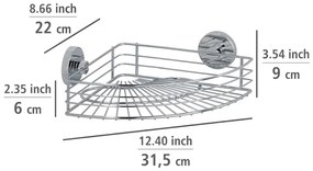 Самозалепващ се комплект аксесоари за баня лъскаво сребро Bari – Wenko
