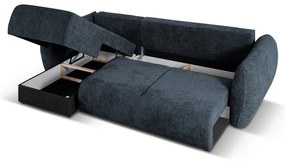 Тъмносин ъглов диван (ляв ъгъл) Matera - Cosmopolitan Design