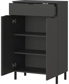 Антрацитен висок шкаф за баня 60x97 cm Arcena – Germania